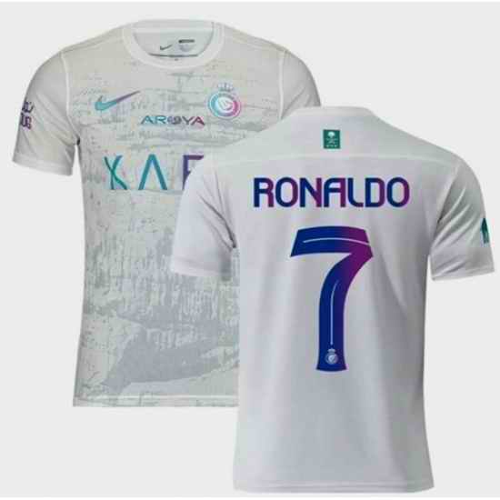 Men Al Nassr 7 Cristiano Ronaldo White 2023 24 Soccer Jersey